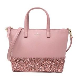 Kate Spade Ina Glitter Crossbody Dusty Peony